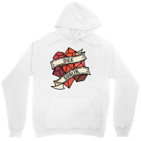 Red Tone Dice Goblin Tattoo Style Dnd Dice Unisex Hoodie | Artistshot