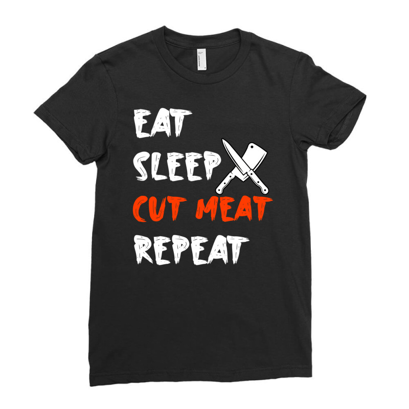 Butcher Meat Butcher Sausage Gift (4) Ladies Fitted T-Shirt by ChuArt. | Artistshot