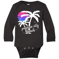 Panama City Beach Family Summer Vacation T Shirt Long Sleeve Baby Bodysuit | Artistshot