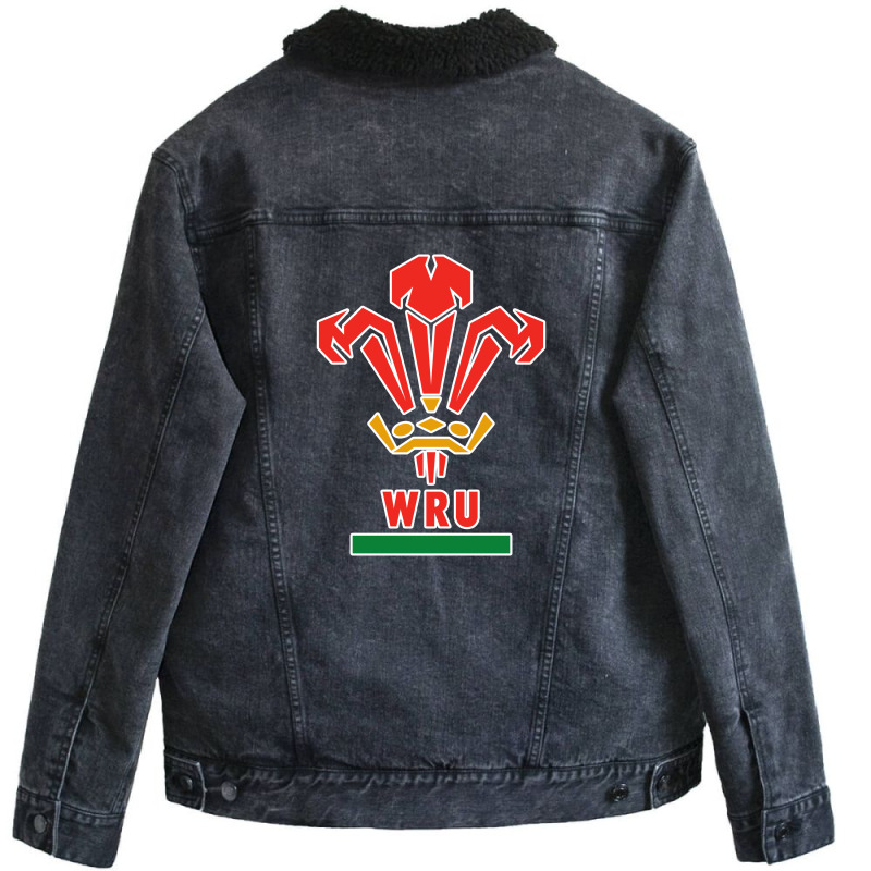 Wales,national Rugby, Unisex Sherpa-Lined Denim Jacket by khairulnas | Artistshot