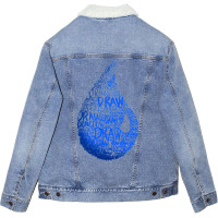 Mtg Blue Mana  Magic The Gathering Draw Sticker Unisex Sherpa-lined Denim Jacket | Artistshot