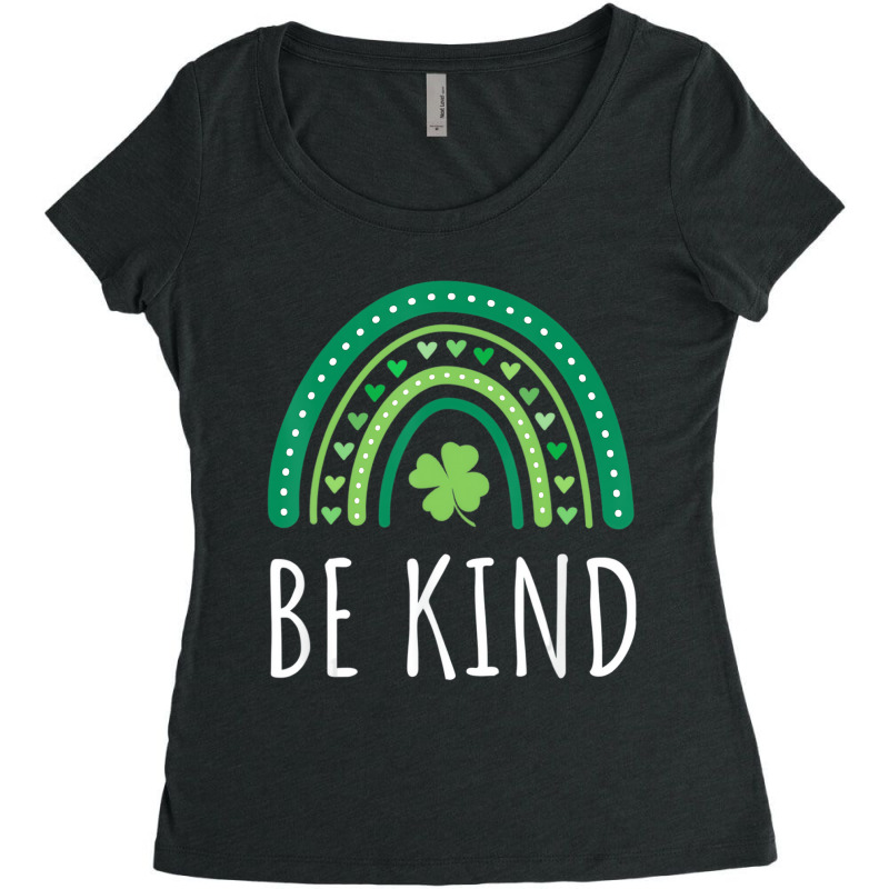 Cute Rainbow Be Kind St Patricks Day Happy Lucky H Women's Triblend Scoop T-shirt by hausch | Artistshot