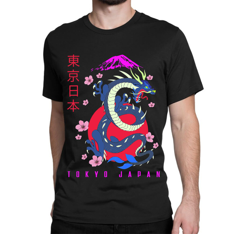 Japanese Tokyo Dragon Asian Retro 80’s Style 1 Classic T-shirt by whoretacarpal | Artistshot