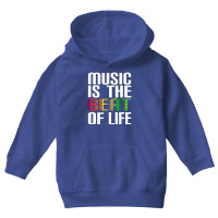 Music Is The Beat Of Life Novelty Gifts Youth Hoodie | Artistshot