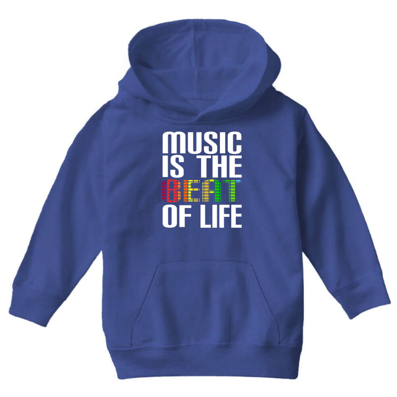 Music Is The Beat Of Life Novelty Gifts Youth Hoodie by godongteles | Artistshot