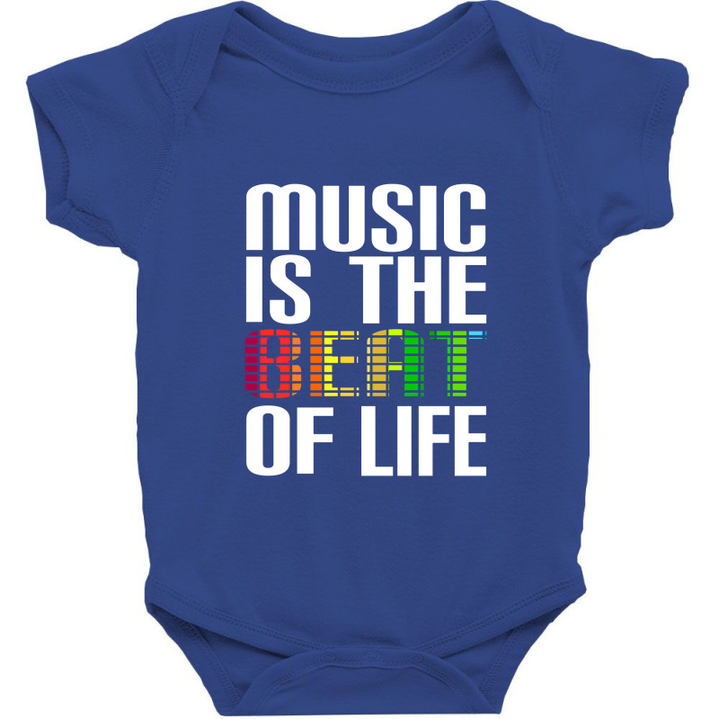 Music Is The Beat Of Life Novelty Gifts Baby Bodysuit by godongteles | Artistshot