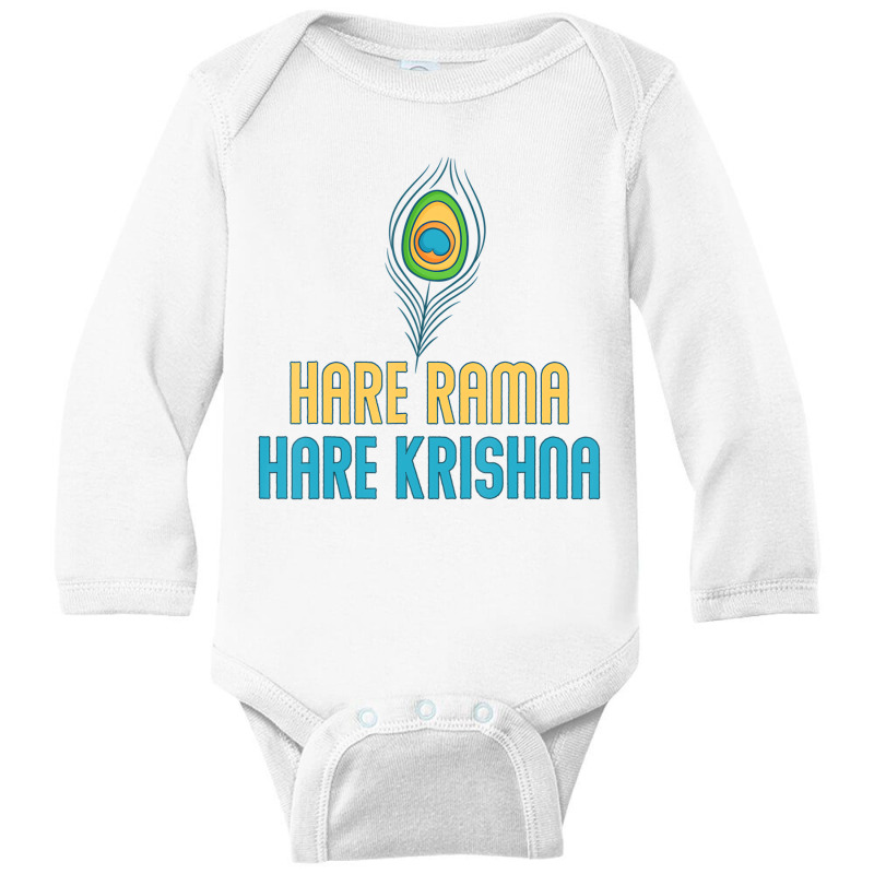 Hare Rama Hare Krishna T Shirt Long Sleeve Baby Bodysuit by voutsro | Artistshot