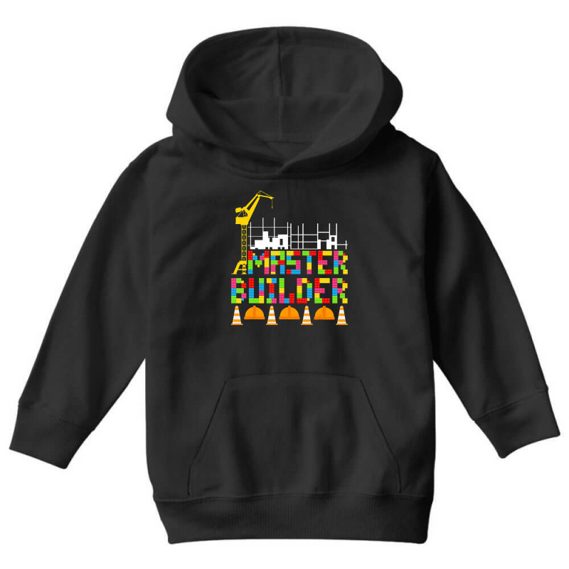 Master Builder Building Blocks Engineer Bricks Con Youth Hoodie | Artistshot