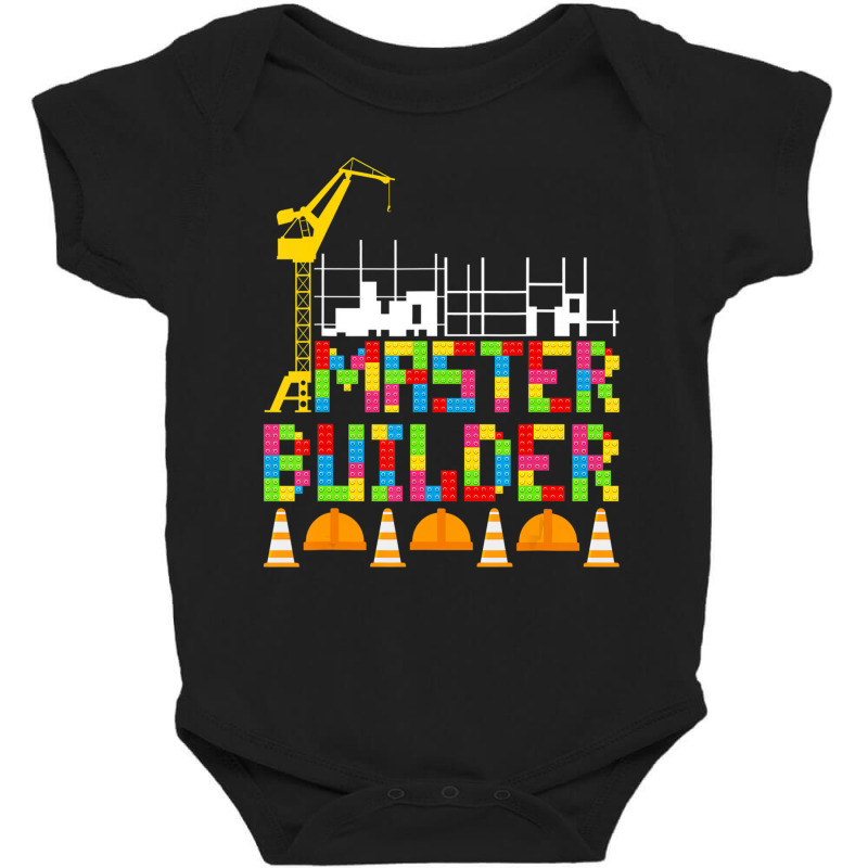 Master Builder Building Blocks Engineer Bricks Con Baby Bodysuit | Artistshot