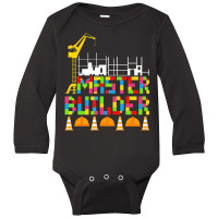 Master Builder Building Blocks Engineer Bricks Con Long Sleeve Baby Bodysuit | Artistshot