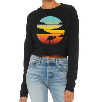 Kangaroo Retro Vintage Style 60s 70s Men Women Gif Cropped Sweater | Artistshot