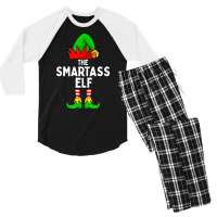 The Smartass Elf Funny Christmas Matching Family T Men's 3/4 Sleeve Pajama Set | Artistshot