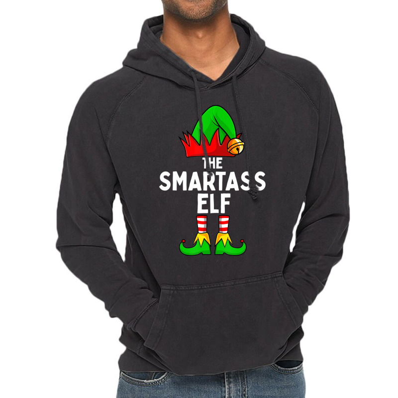 The Smartass Elf Funny Christmas Matching Family T Vintage Hoodie | Artistshot