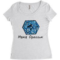 Mama Opossum Blue D20 Women's Triblend Scoop T-shirt | Artistshot