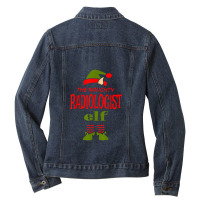 Radiologist Elf Naughty Christmas Novelty Sarcasti Ladies Denim Jacket | Artistshot