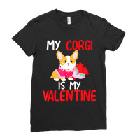 My Corgi Is My Valentine Valentines Day Dog Boys Ladies Fitted T-shirt | Artistshot