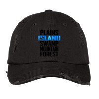 Mtg Lands Island Vintage Cap | Artistshot