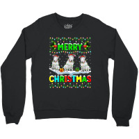 Xmas Lighting Santa Hat Merry Christmas Bull Terri Crewneck Sweatshirt | Artistshot