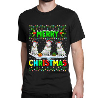 Xmas Lighting Santa Hat Merry Christmas Bull Terri Classic T-shirt | Artistshot