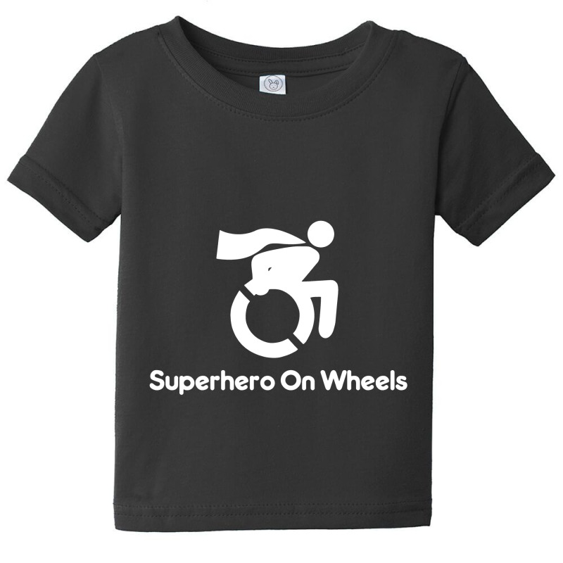 Superhero On Wheels Novelty Disability Awareness Baby Tee by godongteles | Artistshot