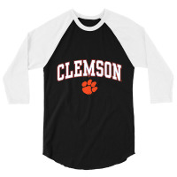 Clemson Tigers Arch Over Dark Heather Officially L 3/4 Sleeve Shirt | Artistshot