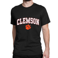 Clemson Tigers Arch Over Dark Heather Officially L Classic T-shirt | Artistshot