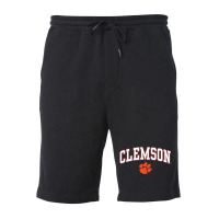 Clemson Tigers Arch Over Dark Heather Officially L Fleece Short | Artistshot