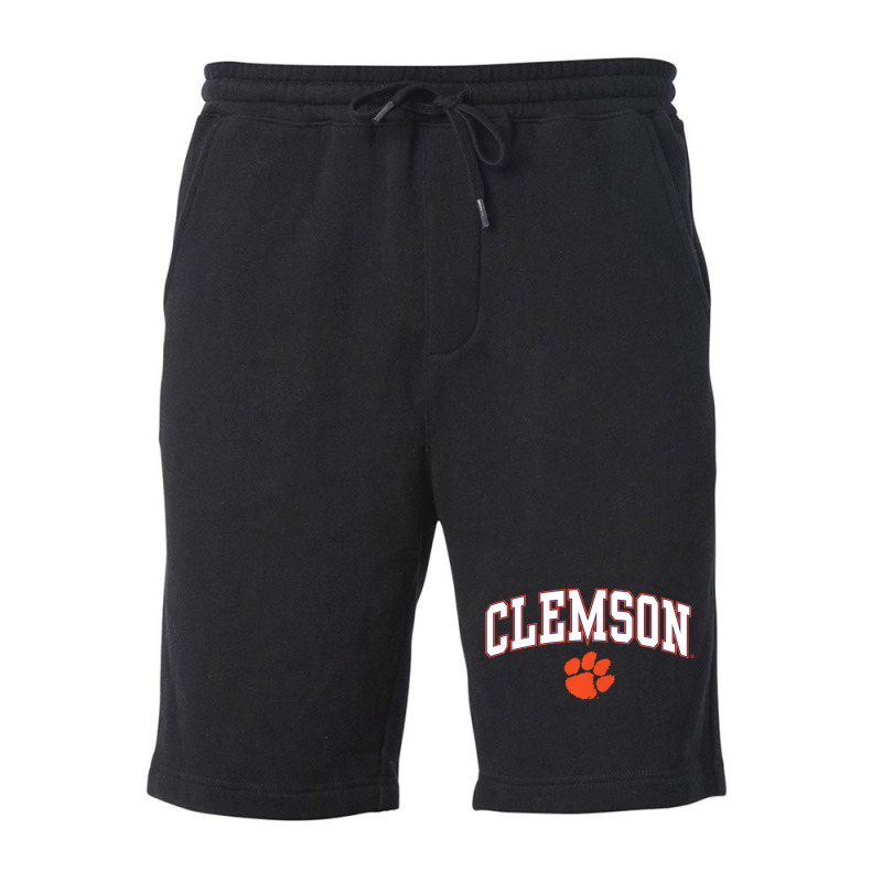 Clemson Tigers Arch Over Dark Heather Officially L Fleece Short by aceyzzhue | Artistshot