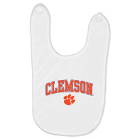 Clemson Tigers Arch Over Heather Gray Officially L Baby Bibs | Artistshot