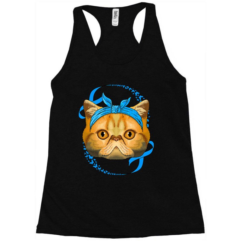 Exotic Shorthair Diabetes Awareness Cat Blue T1d S Racerback Tank by spreesgomez | Artistshot