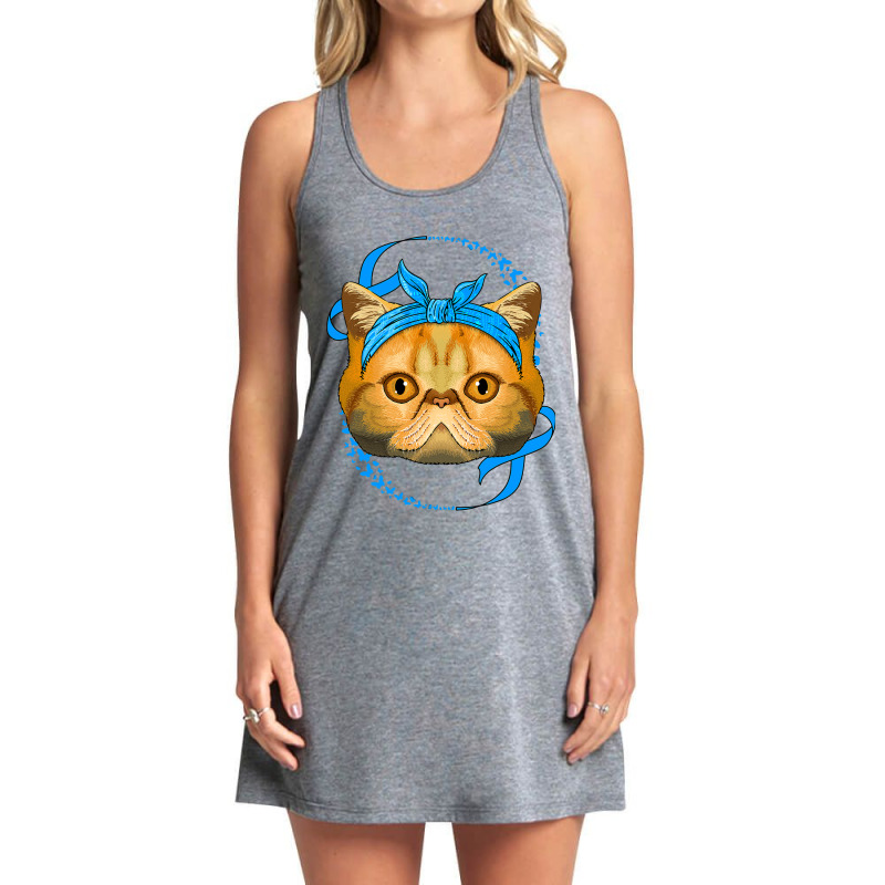 Exotic Shorthair Diabetes Awareness Cat Blue T1d S Tank Dress by spreesgomez | Artistshot