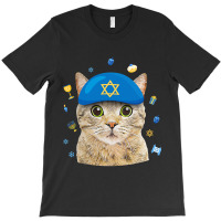 Happy Hanukkah Hanucat Cat Mom Pet Lovers Jewish H T-shirt | Artistshot