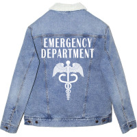 Emergency Department Emergency Room Healthcare Nur Unisex Sherpa-lined Denim Jacket | Artistshot