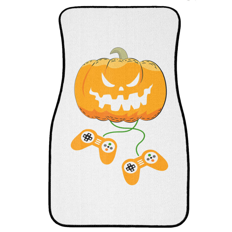 Halloween Video Gamer Pumpkin Jack O Lantern Boys Front Car Mat | Artistshot