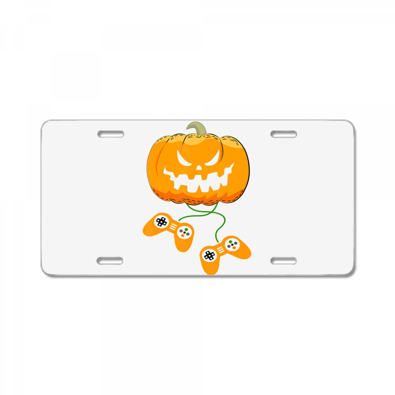 Halloween Video Gamer Pumpkin Jack O Lantern Boys License Plate | Artistshot