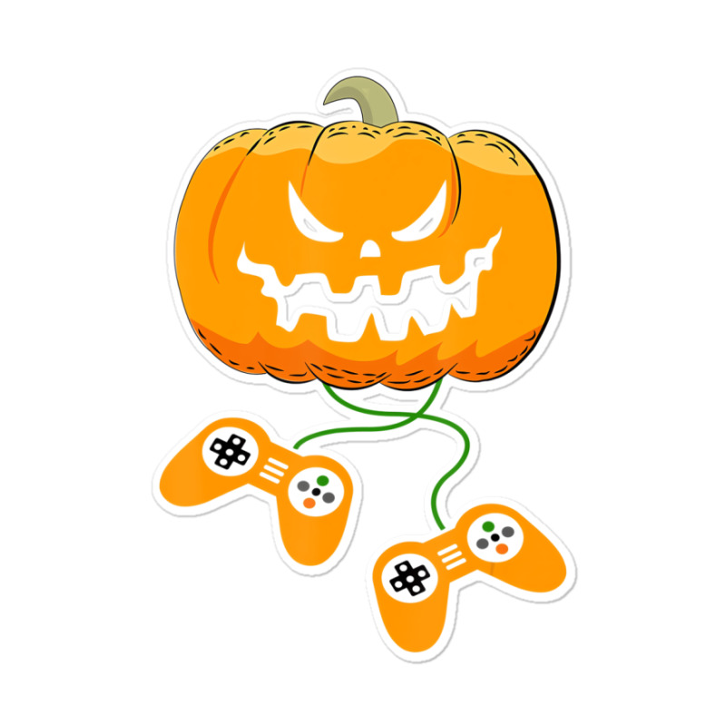 Halloween Video Gamer Pumpkin Jack O Lantern Boys Sticker | Artistshot