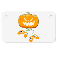 Halloween Video Gamer Pumpkin Jack O Lantern Boys Motorcycle License Plate | Artistshot