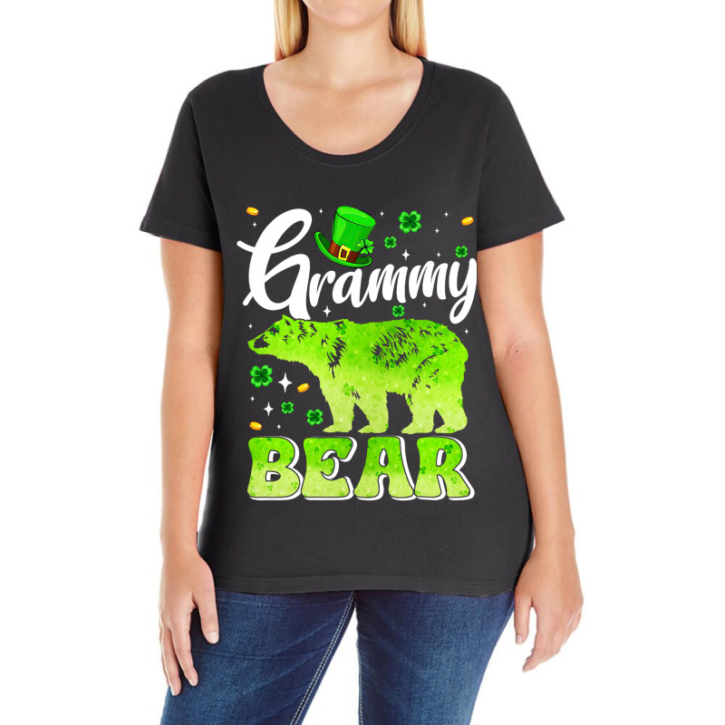 St Patricks Day Grammy Bear Family Matching Ladies Curvy T-Shirt by kerrmanthez | Artistshot