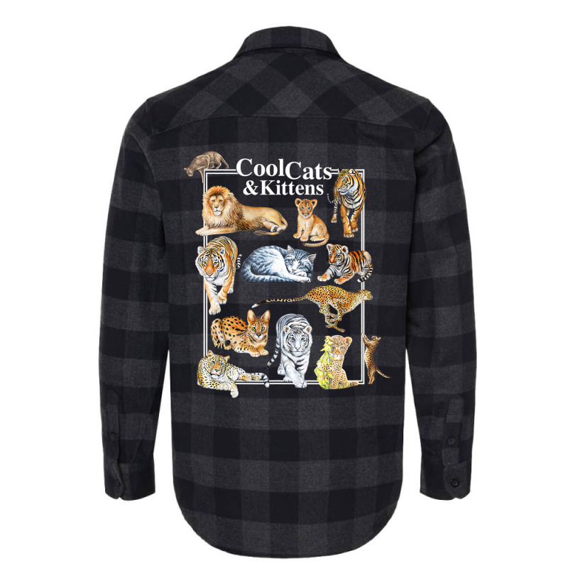 Cool Cats And Kittens Tiger Lion Leopard Felines T Flannel Shirt | Artistshot