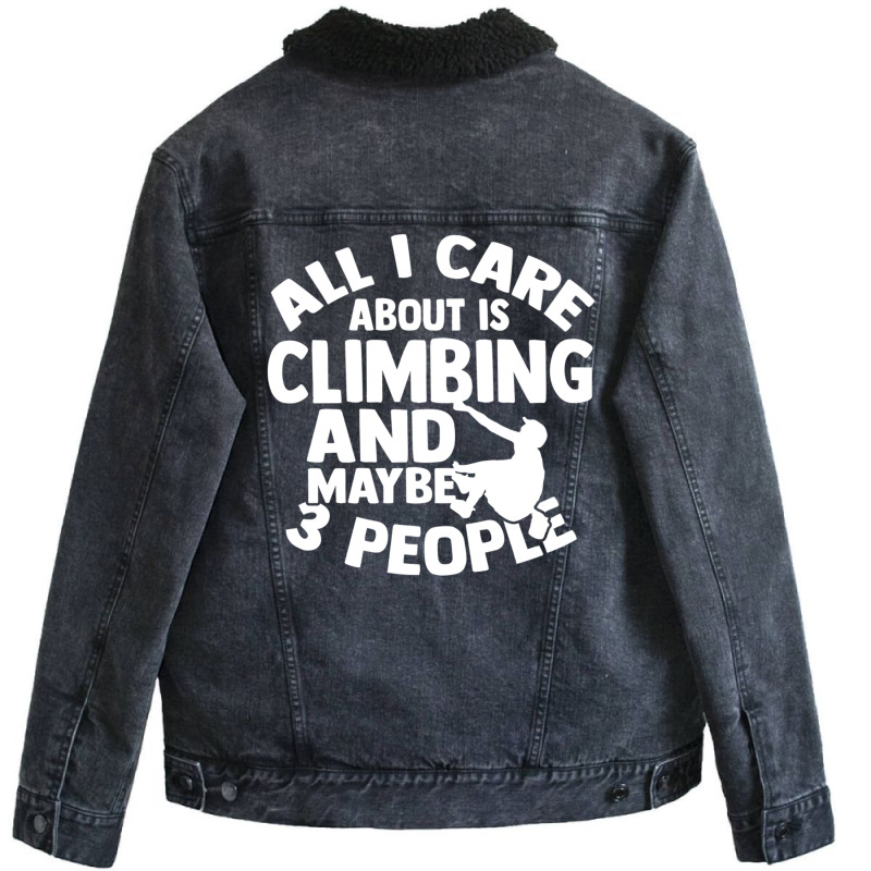 Climbing Mountaineering Climbing Park Bouldering Unisex Sherpa-lined Denim Jacket | Artistshot