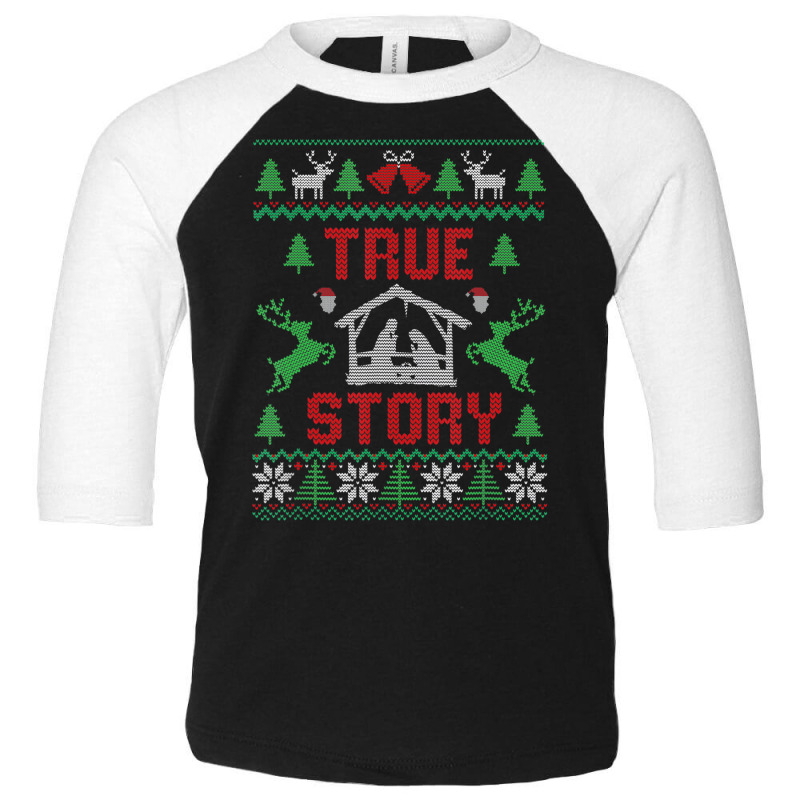 Christmas Nativity Shirt True Story Nativity Scene Toddler 3/4 Sleeve Tee by imelde | Artistshot