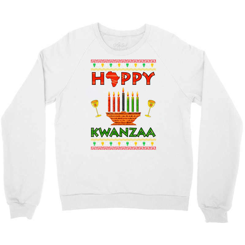 Happy Kwanzaa Kinara Candles African American Chri Crewneck Sweatshirt by aiiluurosy | Artistshot