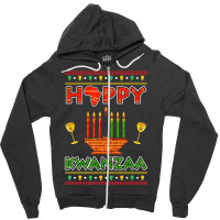 Happy Kwanzaa Kinara Candles African American Chri Zipper Hoodie | Artistshot