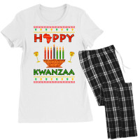 Happy Kwanzaa Kinara Candles African American Chri Women's Pajamas Set | Artistshot