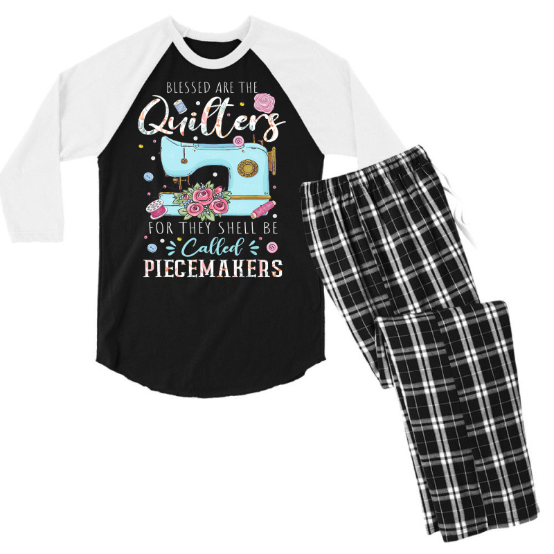 Blessed Are Piecemakers Dressmakers Embroidery Sew Men's 3/4 Sleeve Pajama Set | Artistshot