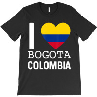 I Love Bogota Colombia Flag Map Colombian Pride Ca T-shirt | Artistshot