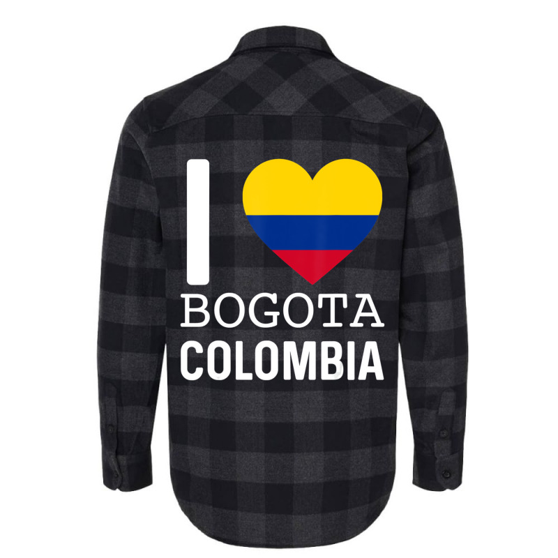 I Love Bogota Colombia Flag Map Colombian Pride Ca Flannel Shirt | Artistshot