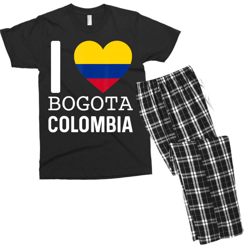 I Love Bogota Colombia Flag Map Colombian Pride Ca Men's T-shirt Pajama Set | Artistshot