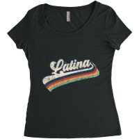 Cool Retro Latina Woman Mexican Girl Idea T Shirt Women's Triblend Scoop T-shirt | Artistshot