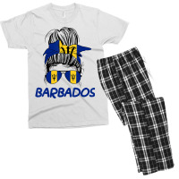 Barbados Girl Messy Bun, Barbados Flag Barbadian W Men's T-shirt Pajama Set | Artistshot